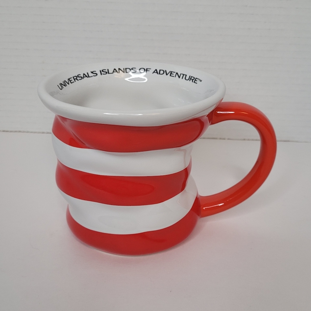 Universal Studios Cat In the Hat Striped Coffee Mug Dr Seuss